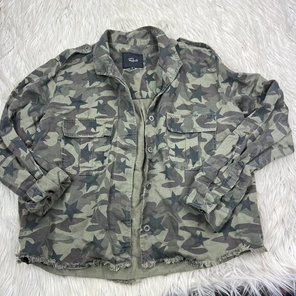 Rails Women's XS Hendrick Star Camo Shirt / Shacket - Picture 2 of 8